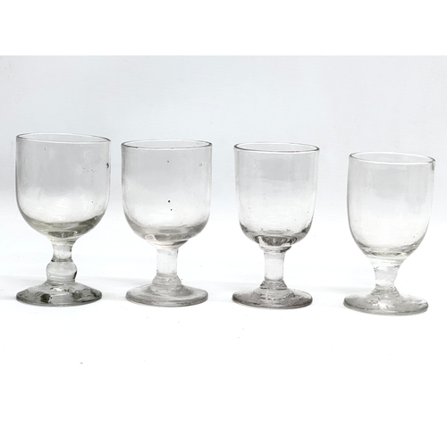 91 - 7 19th century Victorian glass rummers/gin glasses. 11.5cm