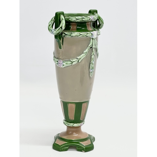 95 - An Early 20th Century Eichwald Majolica Secessionist vase. 20.5cm.