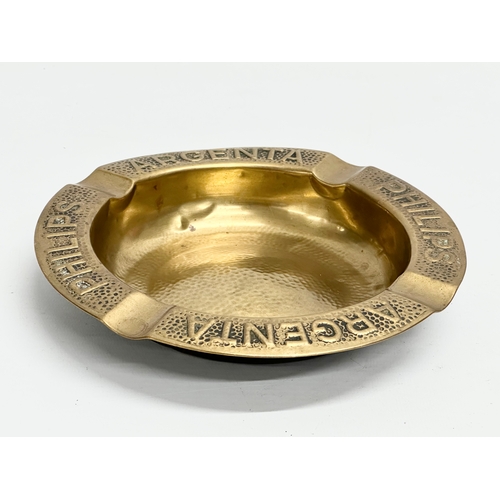 100 - An Early/Mid 20th Century Philips Argenta brass advertising ashtray. 19cm.