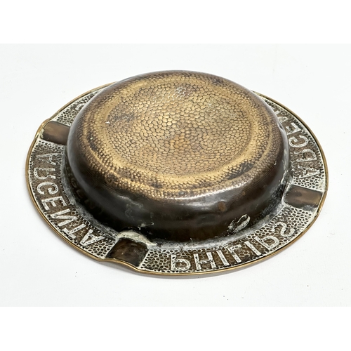 100 - An Early/Mid 20th Century Philips Argenta brass advertising ashtray. 19cm.