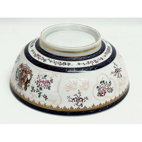 49 - Edme Samson. A large Late 19th Century Samson Armorial French bunch bowl. Circa 1890. 25.5x10.5xm