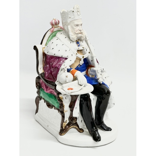 51 - A large Late 19th Century King Wilhelm I (William I) Emperor of Prussia tobacco jar/biscuit jar. Cir... 