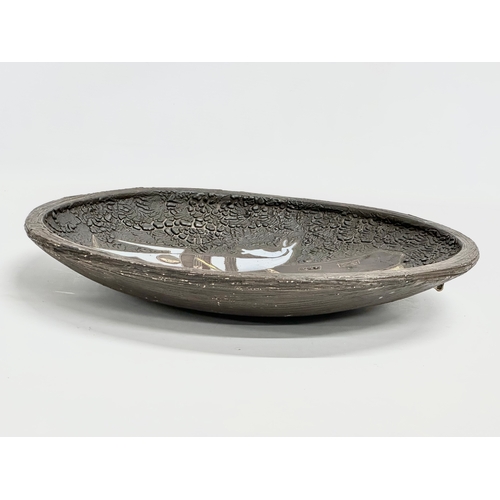 6 - A large Mid 20th Century wall plaque/bowl by renowned pottery maker Manuel Benlloch. 31x36x5cm