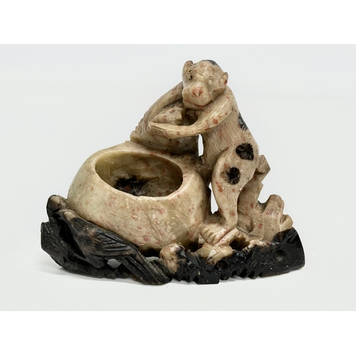 9 - A collection of Early and Late 20th Century Chinese Soapstone. 8cm. 9x7.5cm. 6cm