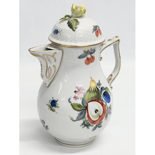 121 - A Herend ‘Market Garden’ hand painted porcelain part tea service. Early and Mid 20th Century. Includ... 