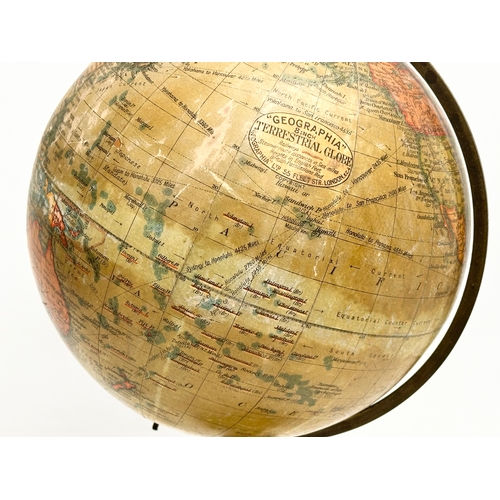 31 - A 1920’s Geographia 8inch Terrestrial Globe. Geographia LTD, London. 39.5cm