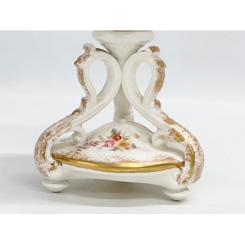 125 - A Late 19th Century hand painted gilt compote. 18x15x15.5cm