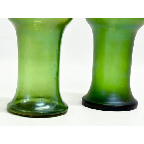 59 - A pair of Late 19th/Early 20th Century Art Nouveau Bohemian iridescent glass vases. By Loetz, Kralik... 