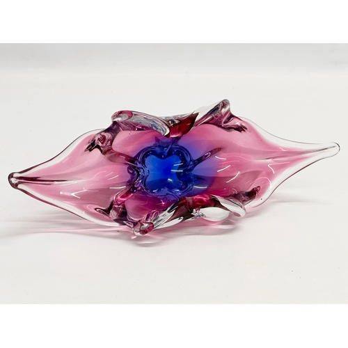 128 - A Mid 20th Century Chribska glass bowl designed by Josef Hospodka. 32x12x10cm