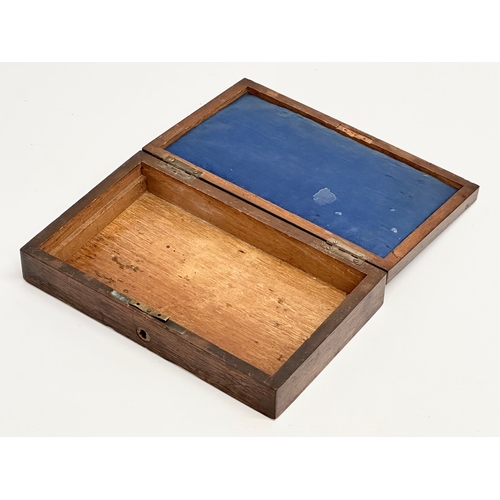 123 - A Victorian rosewood desktop box. 23.5x14.5x5cm