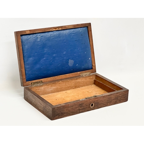 123 - A Victorian rosewood desktop box. 23.5x14.5x5cm