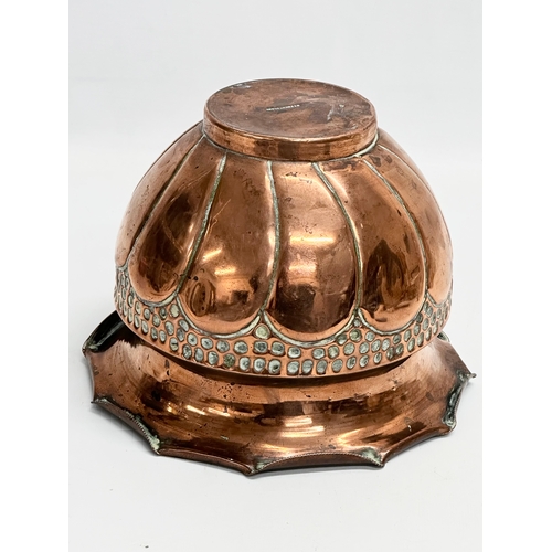 108 - A Late 19th century Art Nouveau copper jardiniere by Townshends LTD. Circa 1890. 21x15cm