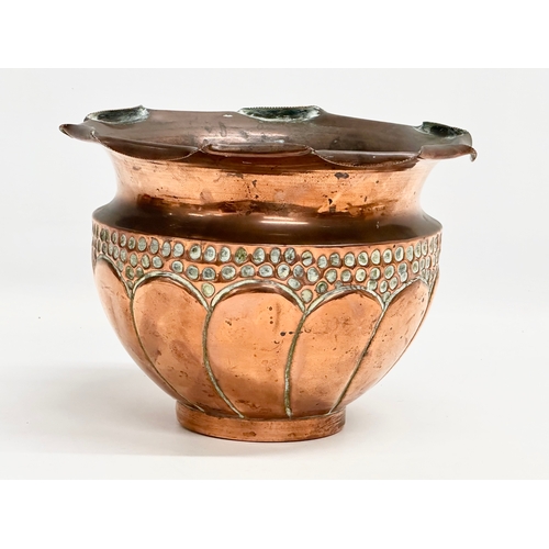 108 - A Late 19th century Art Nouveau copper jardiniere by Townshends LTD. Circa 1890. 21x15cm