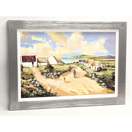 390I - A large oil painting by Franks Fitzsimmons. 75x50cm. Frame 91.5x66.5cm