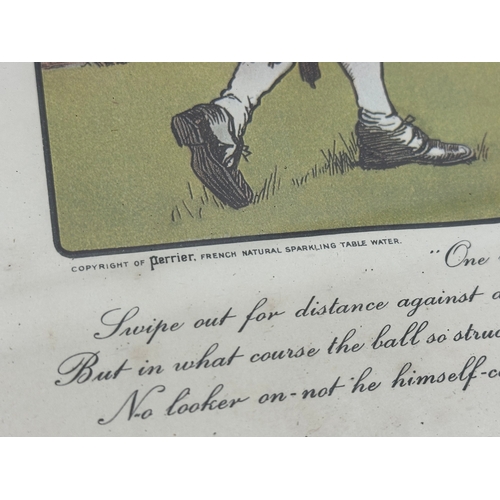 390G - A set of 12 vintage Charles Crombie ‘Rules of Golf’ prints. Copyright of Perrier, French Natural Spa... 