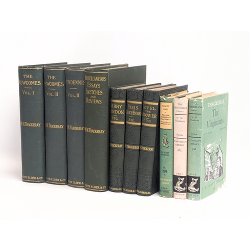 390F - A collection of late 19th / early 20th century books by W. M. Thackeray. Including Vanity Fair, Newc... 