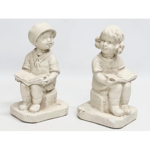 680 - A large early 20th century ‘His First Love’ figurine, with a pair of early 20th century ‘Thought & R... 