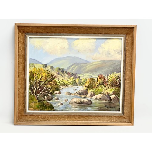 100J - An oil painting on canvas by R. Cochrane. 50x39.5cm. Frame 64x54cm