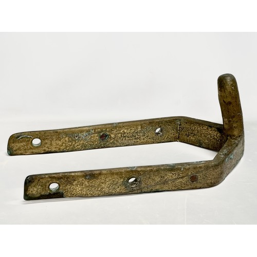 22 - Two 16th Century bronze Gudgeons reportedly from a Spanish Galleon, 71x33x27cm