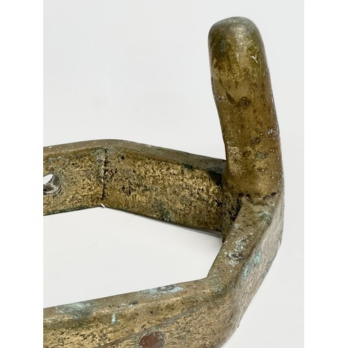 22 - Two 16th Century bronze Gudgeons reportedly from a Spanish Galleon, 71x33x27cm