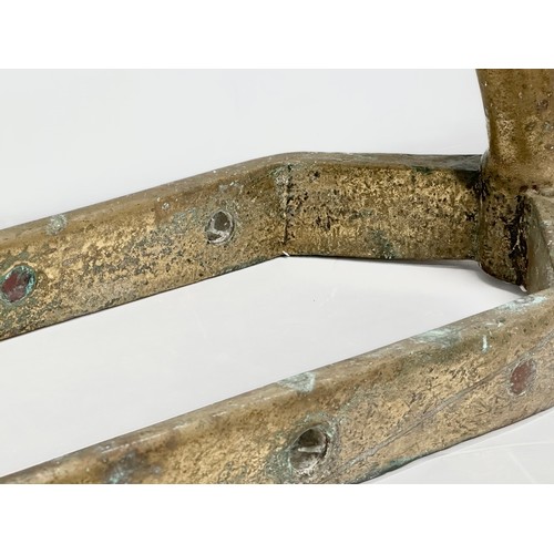 22 - Two 16th Century bronze Gudgeons reportedly from a Spanish Galleon, 71x33x27cm