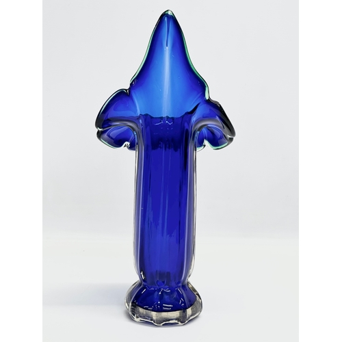 62 - A Mid 20th Century Art Glass vase. 17x38cm