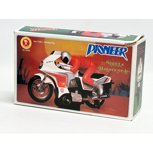 404 - A vintage Pioneer Stunts Motorcycle with original box. CL-2010