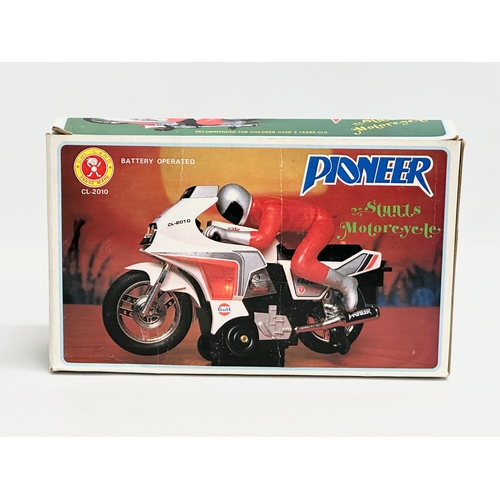 404 - A vintage Pioneer Stunts Motorcycle with original box. CL-2010