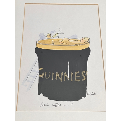 84 - A watercolour drawing by Robin Atkinson. Titled “Irish Coffee” Original Oils & Watercolours. Guinnes... 