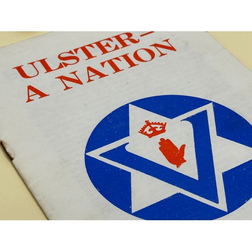 423 - A 1972 Ulster Vanguard Publication. Ulster A Nation. With badge.