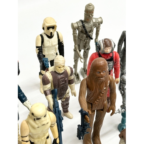 408 - A collection of 1970’s/80’s Star Wars action figures and weapons.