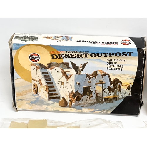 439 - 2 boxes of vintage Airfix model kits. Airfix Military Series Desert Outpost. Airfix Military Series ... 