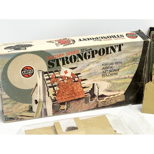 440 - 2 boxes of vintage Airfix Military Series Strongpoint model kits.