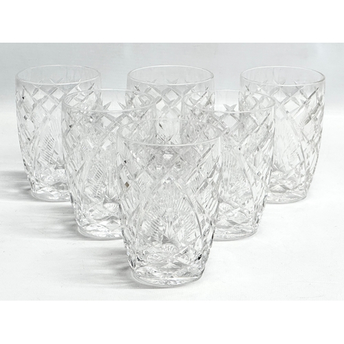 56 - A set of 6 Waterford Crystal ‘Shannon Jubilee’ whiskey glasses. 7.5x11cm