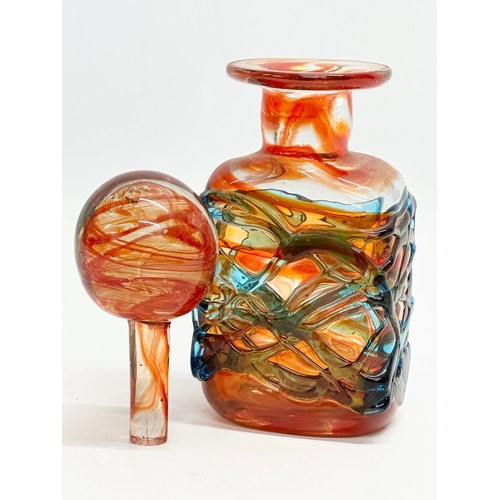 121 - An Mdina art glass decanter designed by Michael Harris. 18cm