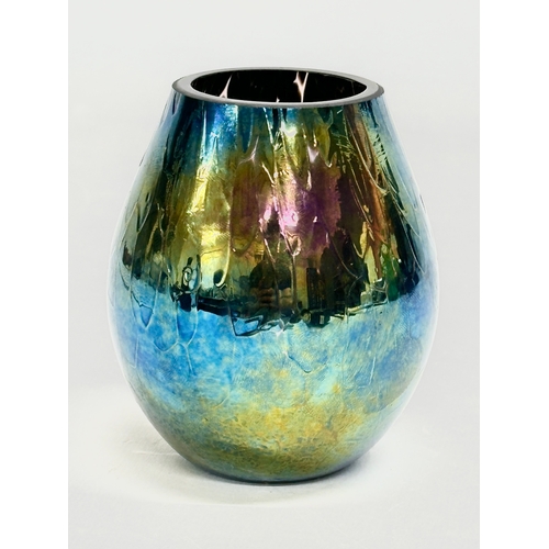 18 - An Iridescent glass vase by Loetz or Kralik. 7x9cm