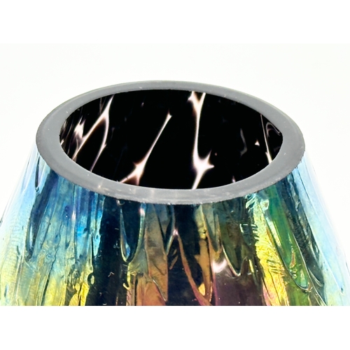 18 - An Iridescent glass vase by Loetz or Kralik. 7x9cm