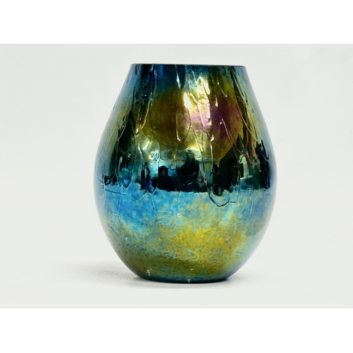 18 - An Iridescent glass vase by Loetz or Kralik. 7x9cm