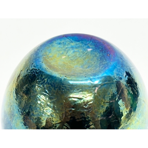 18 - An Iridescent glass vase by Loetz or Kralik. 7x9cm