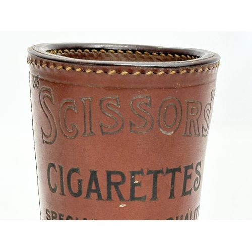 184 - A Late 19th Century W.D & H. O Wills ‘Scissors’ Cigarettes Special Army Quality leather bound dice c... 