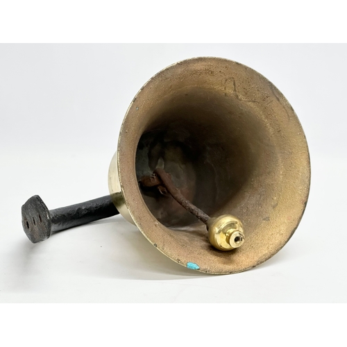 25 - A Late 19th Century brass ships bell. 28x20.5x21.5cm