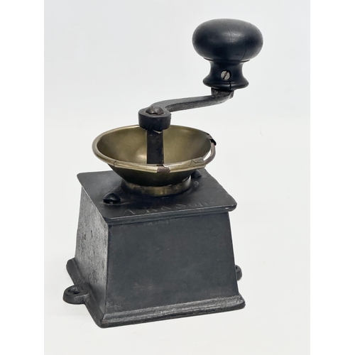 197 - A Late 19th Century Archibald Kenrick & Sons cast iron coffee grinder.