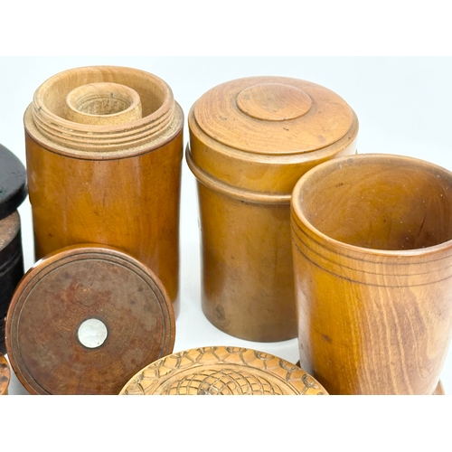 203 - A collection of 19th and 20th Century Treen Ware.