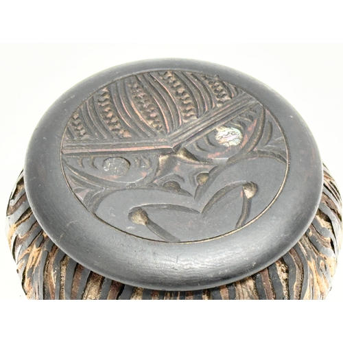 205 - A New Zealand ‘Ponga Craft’ trinket box. 11.5x7cm