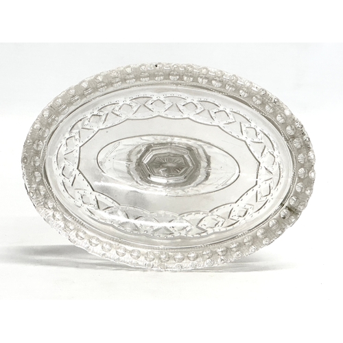 143 - A 19th Century Victorian ‘Lozenge’ pressed glass comport with lemon squeezer base. Circa 1860-1870. ... 