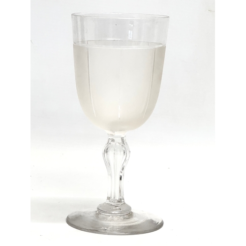 145 - 4 Late 19th and Early 20th Century cut and pressed drinking glasses. A large Victorian frosted cut g... 