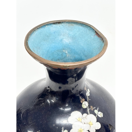 225 - A large Late 19th Century Japanese Cloisonné enamel vase. 36cm