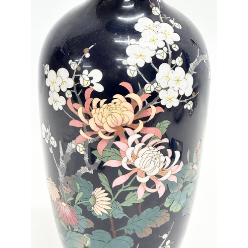 225 - A large Late 19th Century Japanese Cloisonné enamel vase. 36cm