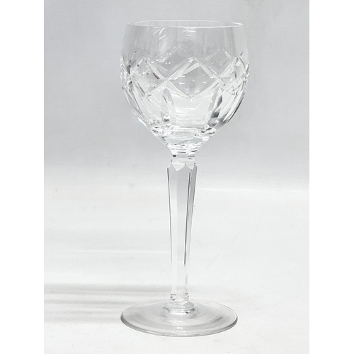 193 - A set of 4 tall Waterford Crystal ‘Lismore’ wine glasses. 19cm