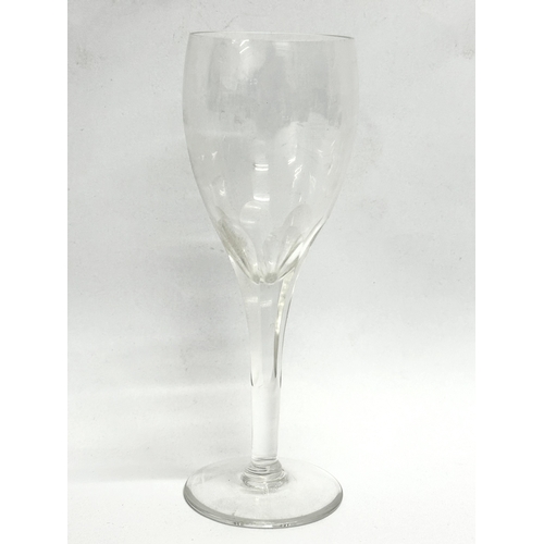 170 - A set of 8 Late 19th/Early 20th Century slice cut sherry glasses. Circa 1890-1920. 14cm.